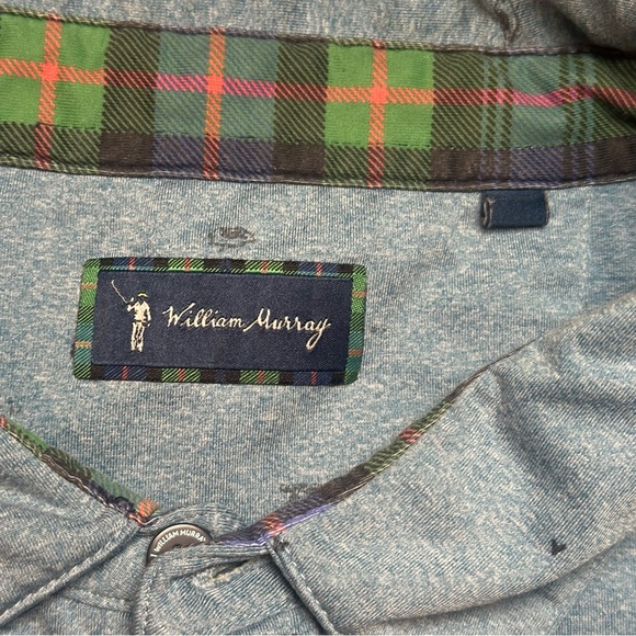 William Murray Polo Shirt Mens XL Gray All Over Print‎ Golf Performance Stretch - Picture 6 of 13